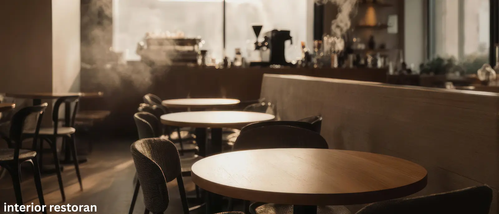 Foto interior restoran/kafe di Batam dengan area makan pelanggan